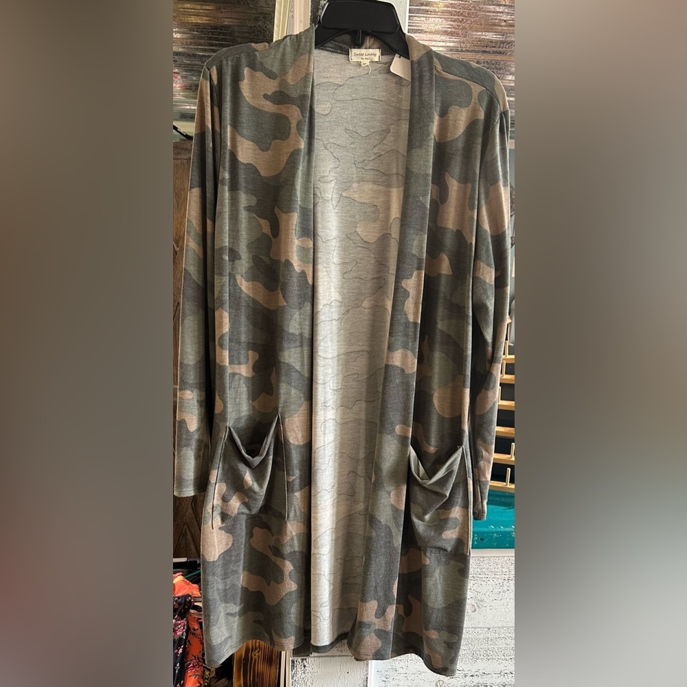 1x camo cardigan